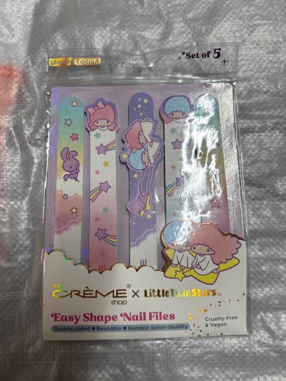 The Crème Shop X Little Twin Stars Easy Shape Nail Files Set of 5 Brand New